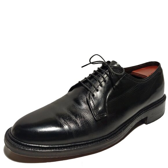 Stetson Vintage V-Cleat Classic Glossy black Butcher Dress Shoes Sz 12 main image 4
